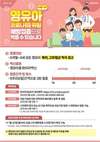 영유아(6개월~4세) 코로나19 예방접종 안내문