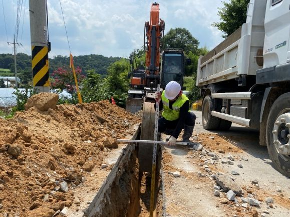 지난해 추진한 농어촌상수도(홍북) 공사