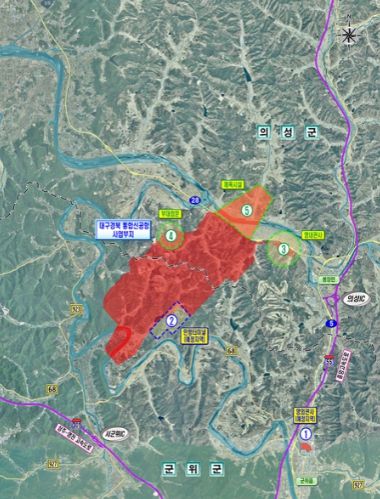대구경북 통합신공항 사업부지 위치도