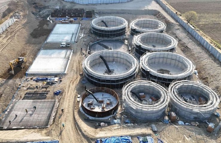 올해 4월 초 스마트양식 클러스터 조성 사업 현장.