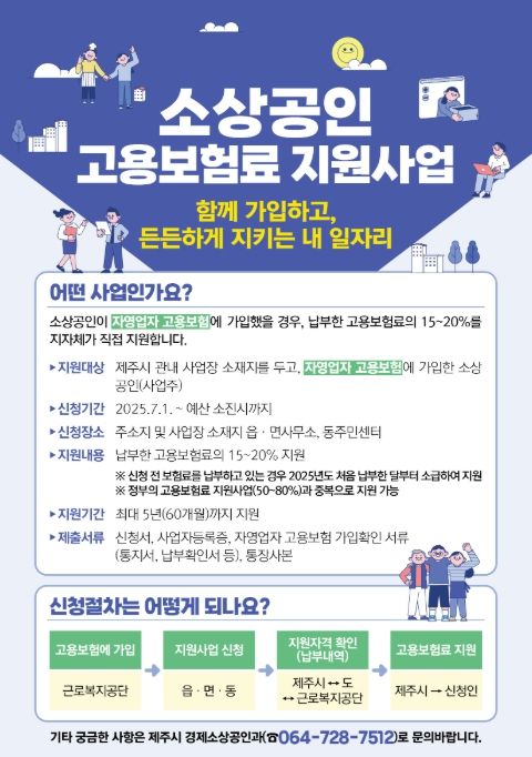 ‘소상공인 고용보험료 지원사업’ 안내문