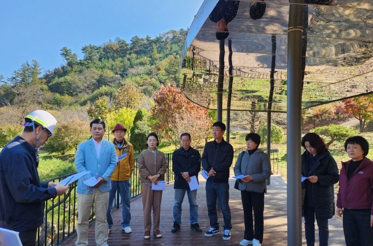 청주시의회 농업정책위원회, 미원별빛자연휴양림 현장 방문