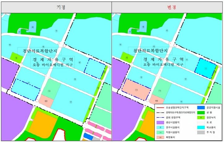 오송첨단의료복합단지 위치도