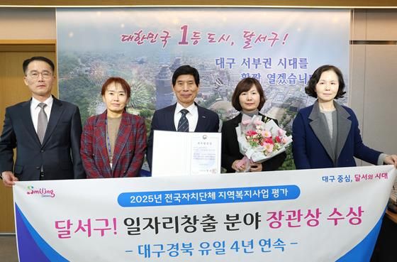 일자리·복지 선도도시 달서구, 보건복지부 ‘사회서비스 일자리창출’ 4년 연속 우수기관 선정