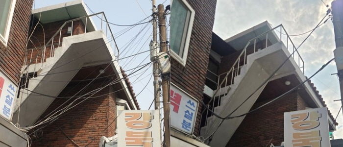 공중케이블 정비 전후 사진