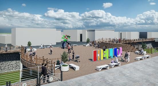 금산군 중도·하옥 도시재생사업지역 무대교 조감도