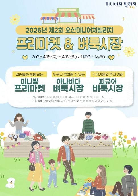 오산미니어처빌리지, 4월 18~19일 ‘제2회 프리마켓·벼룩시장’ 개최
